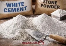 ترکیب سیمان سفید و پودر سنگ